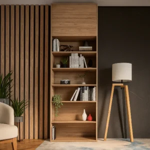 20251028 1025 realistic wooden bookshelf remix 01k8n23fkrf2ka699rmbnzcm2d